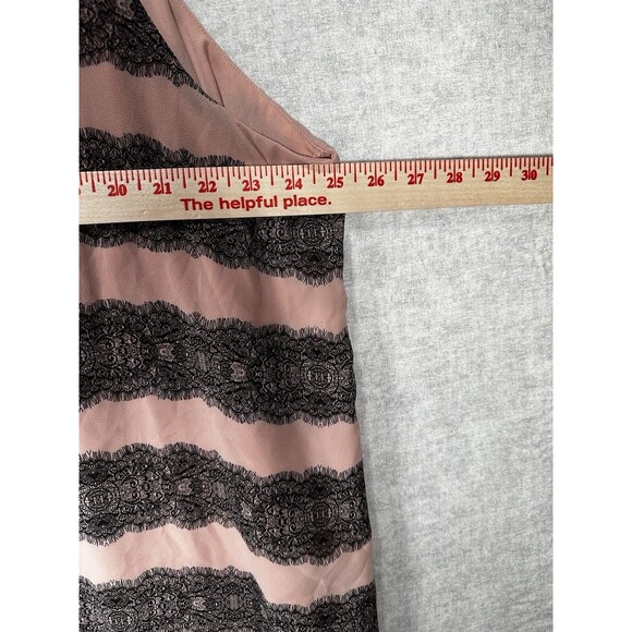 Torrid Lace Print Layered Pink Black Tank Blouse Size 3 Keyhole Back - Picture 4 of 6